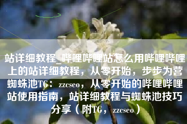 站详细教程_哔哩哔哩站怎么用哔哩哔哩上的站详细教程，从零开始，步步为营蜘蛛池TG：zzcseo，从零开始的哔哩哔哩站使用指南，站详细教程与蜘蛛池技巧分享（附TG，zzcseo）