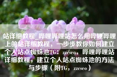 站详细教程_哔哩哔哩站怎么用哔哩哔哩上的站详细教程，一步步教你如何建立个人站点蜘蛛池TG：zzcseo，哔哩哔哩站详细教程，建立个人站点蜘蛛池的方法与步骤（附TG，zzcseo）