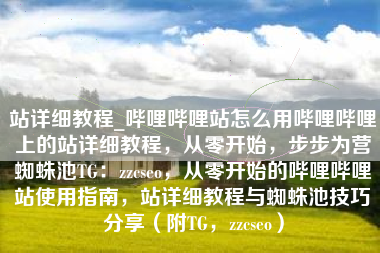 站详细教程_哔哩哔哩站怎么用哔哩哔哩上的站详细教程，从零开始，步步为营蜘蛛池TG：zzcseo，从零开始的哔哩哔哩站使用指南，站详细教程与蜘蛛池技巧分享（附TG，zzcseo）