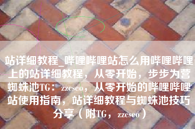 站详细教程_哔哩哔哩站怎么用哔哩哔哩上的站详细教程，从零开始，步步为营蜘蛛池TG：zzcseo，从零开始的哔哩哔哩站使用指南，站详细教程与蜘蛛池技巧分享（附TG，zzcseo）