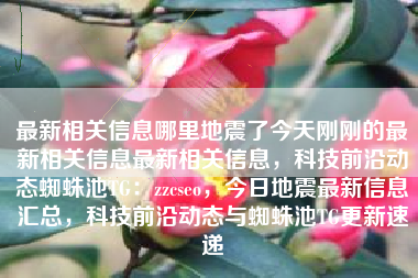 最新相关信息哪里地震了今天刚刚的最新相关信息最新相关信息，科技前沿动态蜘蛛池TG：zzcseo，今日地震最新信息汇总，科技前沿动态与蜘蛛池TG更新速递