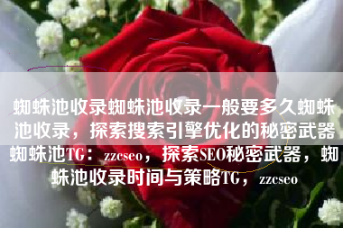 蜘蛛池收录蜘蛛池收录一般要多久蜘蛛池收录，探索搜索引擎优化的秘密武器蜘蛛池TG：zzcseo，探索SEO秘密武器，蜘蛛池收录时间与策略TG，zzcseo