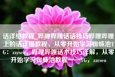话详细教程_哔哩哔哩话话技巧哔哩哔哩上的话详细教程，从零开始学习蜘蛛池TG：zzcseo，哔哩哔哩话术技巧详解，从零开始学习蜘蛛池教程——TG，zzcseo