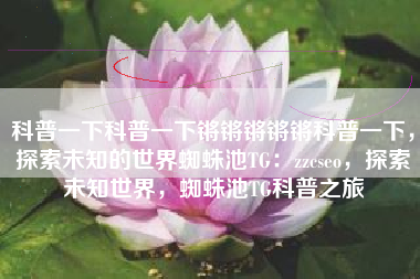 科普一下科普一下锵锵锵锵锵科普一下，探索未知的世界蜘蛛池TG：zzcseo，探索未知世界，蜘蛛池TG科普之旅
