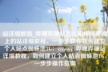站详细教程_哔哩哔哩站怎么用哔哩哔哩上的站详细教程，一步步教你如何建立个人站点蜘蛛池TG：zzcseo，哔哩哔哩站详细教程，如何建立个人站点蜘蛛池TG，一步步操作指南
