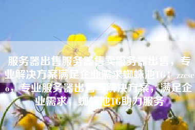 服务器出售服务器售卖服务器出售，专业解决方案满足企业需求蜘蛛池TG：zzcseo，专业服务器出售与解决方案，满足企业需求，蜘蛛池TG助力服务