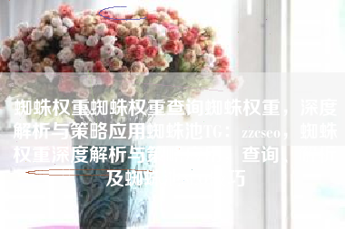 蜘蛛权重蜘蛛权重查询蜘蛛权重，深度解析与策略应用蜘蛛池TG：zzcseo，蜘蛛权重深度解析与策略应用，查询、解析及蜘蛛池SEO技巧