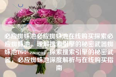 必应蜘蛛池必应蜘蛛池在线购买探索必应蜘蛛池，理解搜索引擎的秘密武器蜘蛛池TG：zzcseo，探索搜索引擎的秘密武器，必应蜘蛛池深度解析与在线购买指南