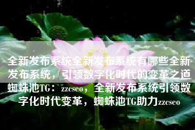 全新发布系统全新发布系统有哪些全新发布系统，引领数字化时代的变革之道蜘蛛池TG：zzcseo，全新发布系统引领数字化时代变革，蜘蛛池TG助力zzcseo
