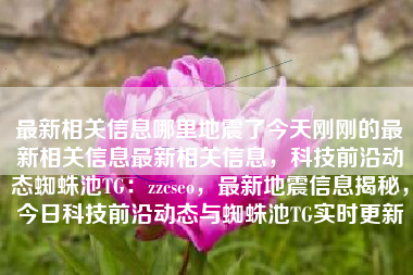 最新相关信息哪里地震了今天刚刚的最新相关信息最新相关信息，科技前沿动态蜘蛛池TG：zzcseo，最新地震信息揭秘，今日科技前沿动态与蜘蛛池TG实时更新