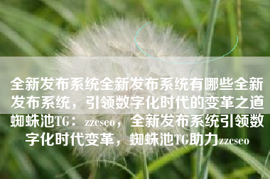 全新发布系统全新发布系统有哪些全新发布系统，引领数字化时代的变革之道蜘蛛池TG：zzcseo，全新发布系统引领数字化时代变革，蜘蛛池TG助力zzcseo