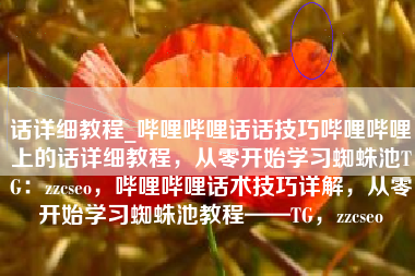 话详细教程_哔哩哔哩话话技巧哔哩哔哩上的话详细教程，从零开始学习蜘蛛池TG：zzcseo，哔哩哔哩话术技巧详解，从零开始学习蜘蛛池教程——TG，zzcseo