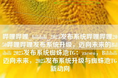 哔哩哔哩_bilibili_2025发布系统哔哩哔哩2050哔哩哔哩发布系统升级，迈向未来的Bilibili 2025发布系统蜘蛛池TG：zzcseo，Bilibili迈向未来，2025发布系统升级与蜘蛛池TG新动向