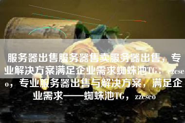 服务器出售服务器售卖服务器出售，专业解决方案满足企业需求蜘蛛池TG：zzcseo，专业服务器出售与解决方案，满足企业需求——蜘蛛池TG，zzcseo