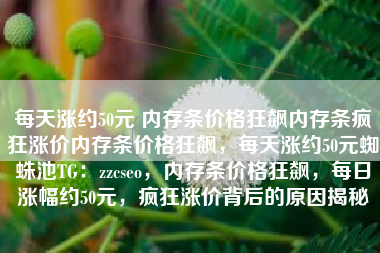 每天涨约50元 内存条价格狂飙内存条疯狂涨价内存条价格狂飙，每天涨约50元蜘蛛池TG：zzcseo，内存条价格狂飙，每日涨幅约50元，疯狂涨价背后的原因揭秘
