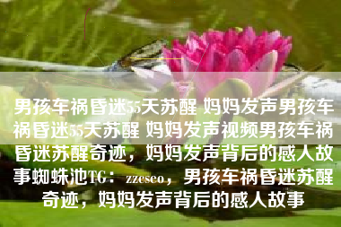 男孩车祸昏迷55天苏醒 妈妈发声男孩车祸昏迷55天苏醒 妈妈发声视频男孩车祸昏迷苏醒奇迹，妈妈发声背后的感人故事蜘蛛池TG：zzcseo，男孩车祸昏迷苏醒奇迹，妈妈发声背后的感人故事