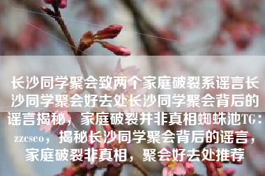 长沙同学聚会致两个家庭破裂系谣言长沙同学聚会好去处长沙同学聚会背后的谣言揭秘，家庭破裂并非真相蜘蛛池TG：zzcseo，揭秘长沙同学聚会背后的谣言，家庭破裂非真相，聚会好去处推荐