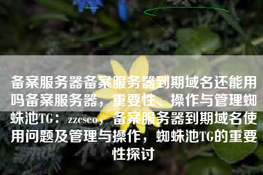 备案服务器备案服务器到期域名还能用吗备案服务器，重要性、操作与管理蜘蛛池TG：zzcseo，备案服务器到期域名使用问题及管理与操作，蜘蛛池TG的重要性探讨