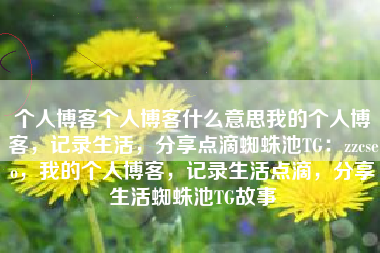 个人博客个人博客什么意思我的个人博客，记录生活，分享点滴蜘蛛池TG：zzcseo，我的个人博客，记录生活点滴，分享生活蜘蛛池TG故事