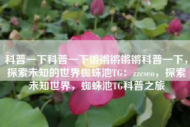 科普一下科普一下锵锵锵锵锵科普一下，探索未知的世界蜘蛛池TG：zzcseo，探索未知世界，蜘蛛池TG科普之旅
