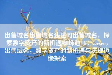 出售域名出售域名违法吗出售域名，探索数字资产的新机遇蜘蛛池TG：zzcseo，出售域名，数字资产的新机遇与法规边缘探索