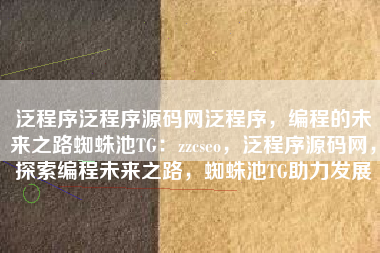 泛程序泛程序源码网泛程序，编程的未来之路蜘蛛池TG：zzcseo，泛程序源码网，探索编程未来之路，蜘蛛池TG助力发展