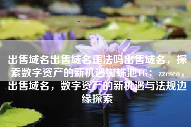 出售域名出售域名违法吗出售域名，探索数字资产的新机遇蜘蛛池TG：zzcseo，出售域名，数字资产的新机遇与法规边缘探索