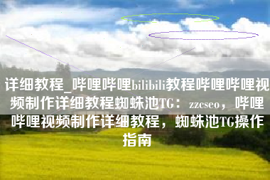 详细教程_哔哩哔哩bilibili教程哔哩哔哩视频制作详细教程蜘蛛池TG：zzcseo，哔哩哔哩视频制作详细教程，蜘蛛池TG操作指南