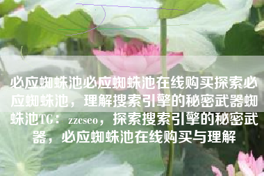 必应蜘蛛池必应蜘蛛池在线购买探索必应蜘蛛池，理解搜索引擎的秘密武器蜘蛛池TG：zzcseo，探索搜索引擎的秘密武器，必应蜘蛛池在线购买与理解