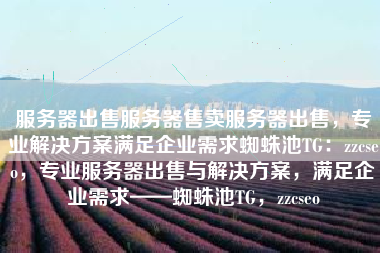 服务器出售服务器售卖服务器出售，专业解决方案满足企业需求蜘蛛池TG：zzcseo，专业服务器出售与解决方案，满足企业需求——蜘蛛池TG，zzcseo