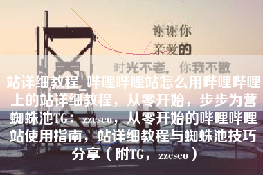 站详细教程_哔哩哔哩站怎么用哔哩哔哩上的站详细教程，从零开始，步步为营蜘蛛池TG：zzcseo，从零开始的哔哩哔哩站使用指南，站详细教程与蜘蛛池技巧分享（附TG，zzcseo）