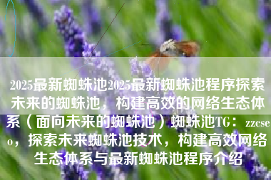 2025最新蜘蛛池2025最新蜘蛛池程序探索未来的蜘蛛池，构建高效的网络生态体系（面向未来的蜘蛛池）蜘蛛池TG：zzcseo，探索未来蜘蛛池技术，构建高效网络生态体系与最新蜘蛛池程序介绍