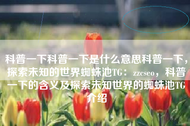 科普一下科普一下是什么意思科普一下，探索未知的世界蜘蛛池TG：zzcseo，科普一下的含义及探索未知世界的蜘蛛池TG介绍