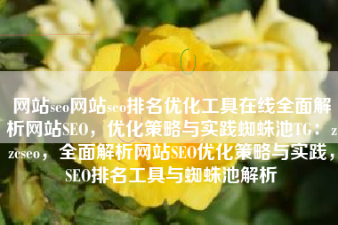 网站seo网站seo排名优化工具在线全面解析网站SEO，优化策略与实践蜘蛛池TG：zzcseo，全面解析网站SEO优化策略与实践，SEO排名工具与蜘蛛池解析