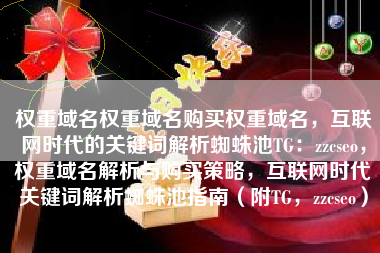权重域名权重域名购买权重域名，互联网时代的关键词解析蜘蛛池TG：zzcseo，权重域名解析与购买策略，互联网时代关键词解析蜘蛛池指南（附TG，zzcseo）