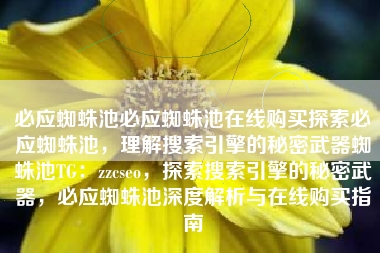 必应蜘蛛池必应蜘蛛池在线购买探索必应蜘蛛池，理解搜索引擎的秘密武器蜘蛛池TG：zzcseo，探索搜索引擎的秘密武器，必应蜘蛛池深度解析与在线购买指南