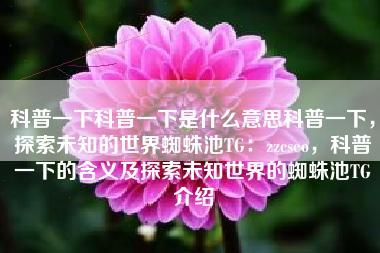 科普一下科普一下是什么意思科普一下，探索未知的世界蜘蛛池TG：zzcseo，科普一下的含义及探索未知世界的蜘蛛池TG介绍