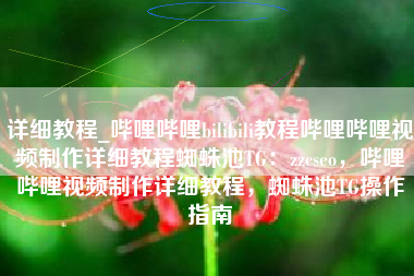 详细教程_哔哩哔哩bilibili教程哔哩哔哩视频制作详细教程蜘蛛池TG：zzcseo，哔哩哔哩视频制作详细教程，蜘蛛池TG操作指南