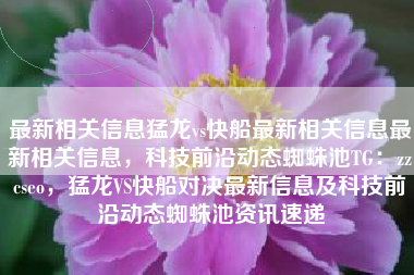 最新相关信息猛龙vs快船最新相关信息最新相关信息，科技前沿动态蜘蛛池TG：zzcseo，猛龙VS快船对决最新信息及科技前沿动态蜘蛛池资讯速递