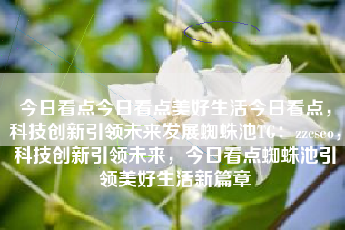 今日看点今日看点美好生活今日看点，科技创新引领未来发展蜘蛛池TG：zzcseo，科技创新引领未来，今日看点蜘蛛池引领美好生活新篇章