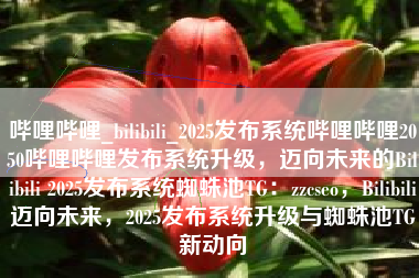 哔哩哔哩_bilibili_2025发布系统哔哩哔哩2050哔哩哔哩发布系统升级，迈向未来的Bilibili 2025发布系统蜘蛛池TG：zzcseo，Bilibili迈向未来，2025发布系统升级与蜘蛛池TG新动向