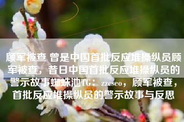 顾军被查 曾是中国首批反应堆操纵员顾军被查，昔日中国首批反应堆操纵员的警示故事蜘蛛池TG：zzcseo，顾军被查，首批反应堆操纵员的警示故事与反思