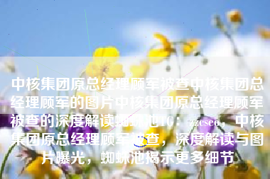 中核集团原总经理顾军被查中核集团总经理顾军的图片中核集团原总经理顾军被查的深度解读蜘蛛池TG：zzcseo，中核集团原总经理顾军被查，深度解读与图片曝光，蜘蛛池揭示更多细节