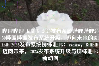 哔哩哔哩_bilibili_2025发布系统哔哩哔哩2050哔哩哔哩发布系统升级，迈向未来的Bilibili 2025发布系统蜘蛛池TG：zzcseo，Bilibili迈向未来，2025发布系统升级与蜘蛛池TG新动向