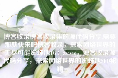 博客收录博客收录集的源代码分享,需要那就快来吧博客收录，探索网络世界的无尽可能蜘蛛池TG：zzcseo，博客收录源代码分享，探索网络世界的蜘蛛池SEO秘籍