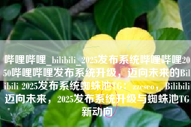 哔哩哔哩_bilibili_2025发布系统哔哩哔哩2050哔哩哔哩发布系统升级，迈向未来的Bilibili 2025发布系统蜘蛛池TG：zzcseo，Bilibili迈向未来，2025发布系统升级与蜘蛛池TG新动向
