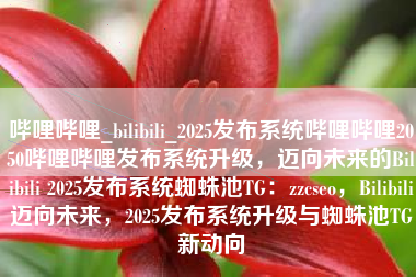 哔哩哔哩_bilibili_2025发布系统哔哩哔哩2050哔哩哔哩发布系统升级，迈向未来的Bilibili 2025发布系统蜘蛛池TG：zzcseo，Bilibili迈向未来，2025发布系统升级与蜘蛛池TG新动向