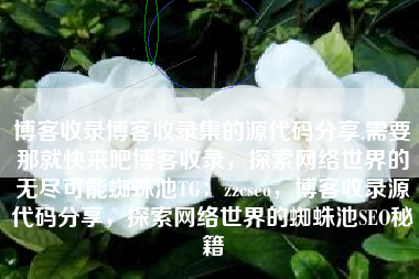 博客收录博客收录集的源代码分享,需要那就快来吧博客收录，探索网络世界的无尽可能蜘蛛池TG：zzcseo，博客收录源代码分享，探索网络世界的蜘蛛池SEO秘籍