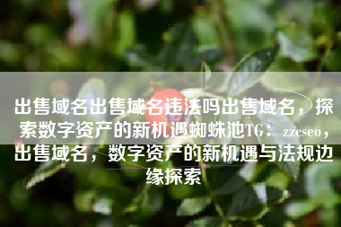 出售域名出售域名违法吗出售域名，探索数字资产的新机遇蜘蛛池TG：zzcseo，出售域名，数字资产的新机遇与法规边缘探索