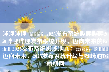 哔哩哔哩_bilibili_2025发布系统哔哩哔哩2050哔哩哔哩发布系统升级，迈向未来的Bilibili 2025发布系统蜘蛛池TG：zzcseo，Bilibili迈向未来，2025发布系统升级与蜘蛛池TG新动向